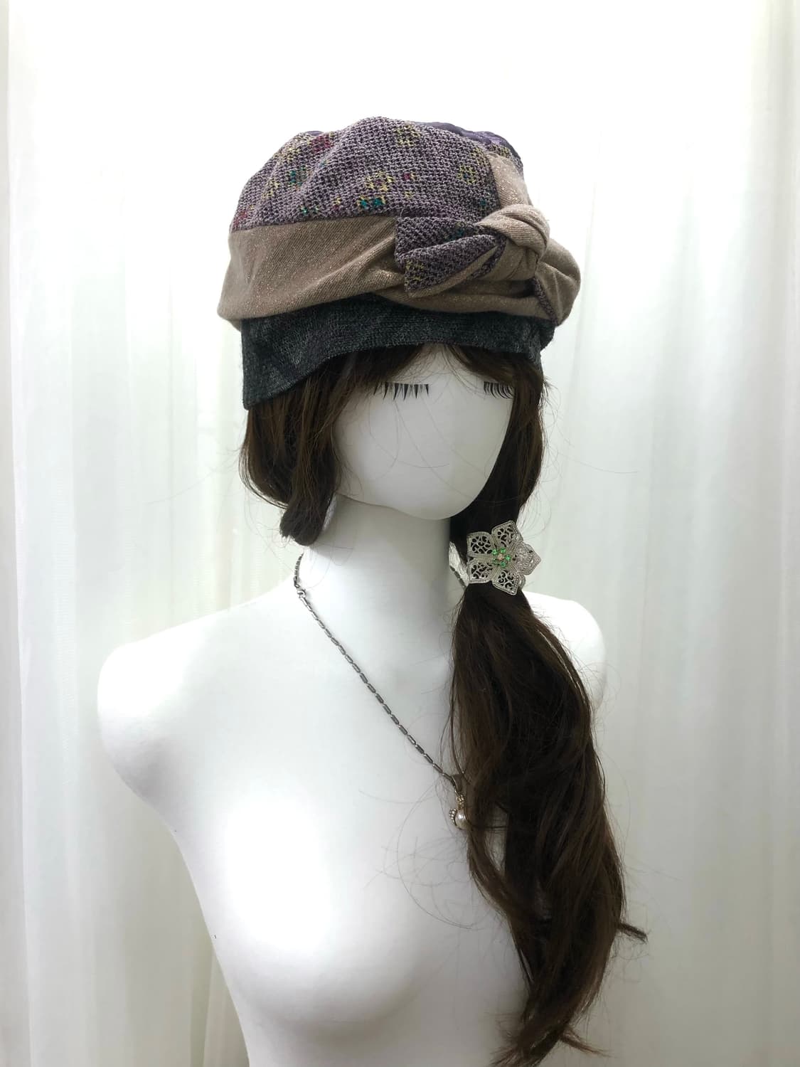 ribbon point patch beanie 상품이미지2