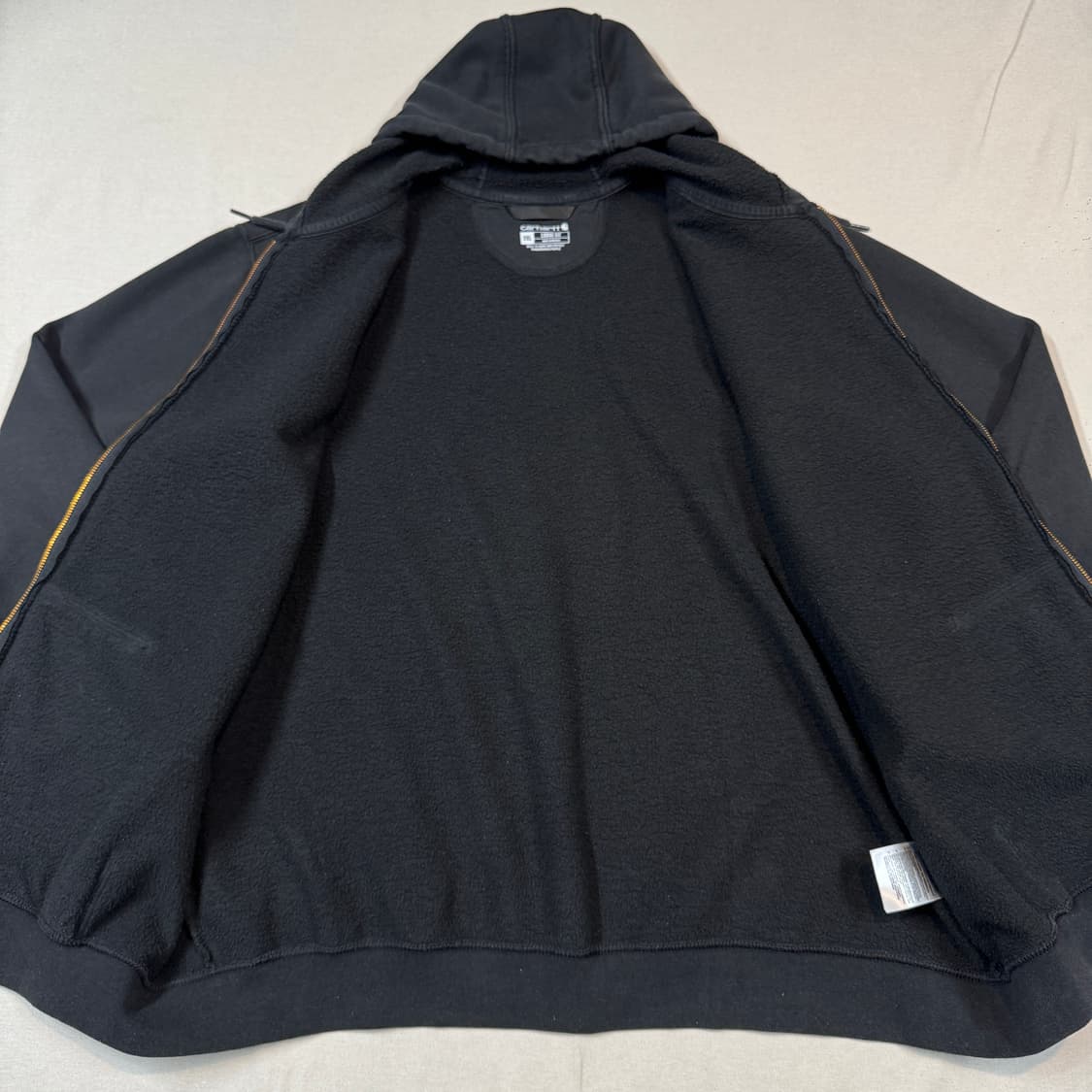 XXL) 칼하트 미드웨이트 루즈핏 후드집업 블랙 상품이미지5