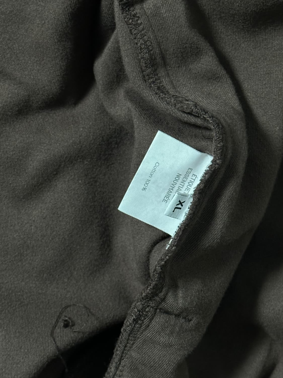 EE(NOUVMAREE) 커브드 후드 집업 Brown XL 상품이미지4