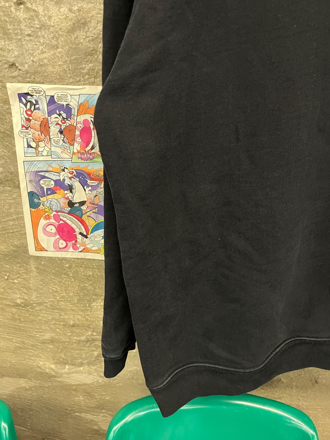 발렌시아가 웨이브로고 후드티 블랙 XL #csz669 상품이미지10