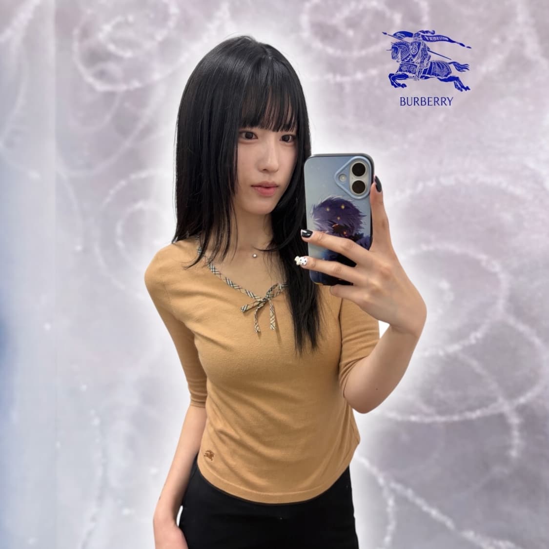 버버리 브이넥 7부티 상품이미지1