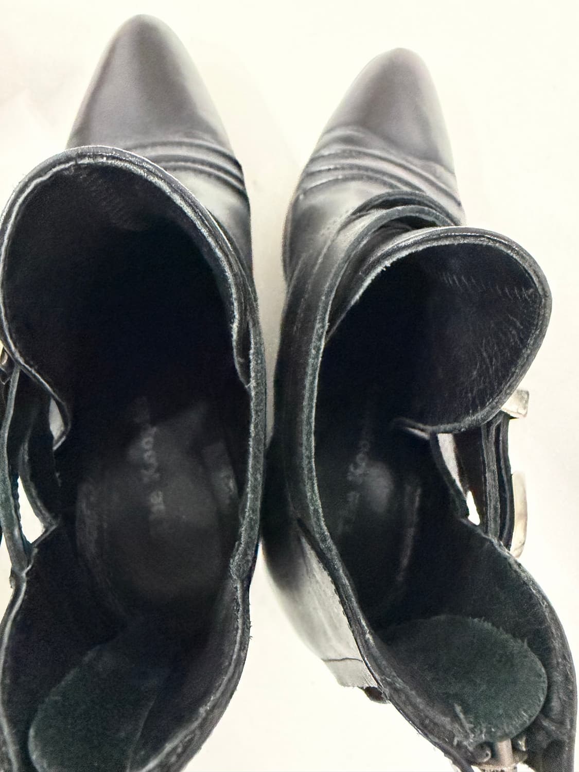 정품) 더쿠플스 한섬 여성 가죽 버클 장식 앵클 부츠 37 상품이미지7