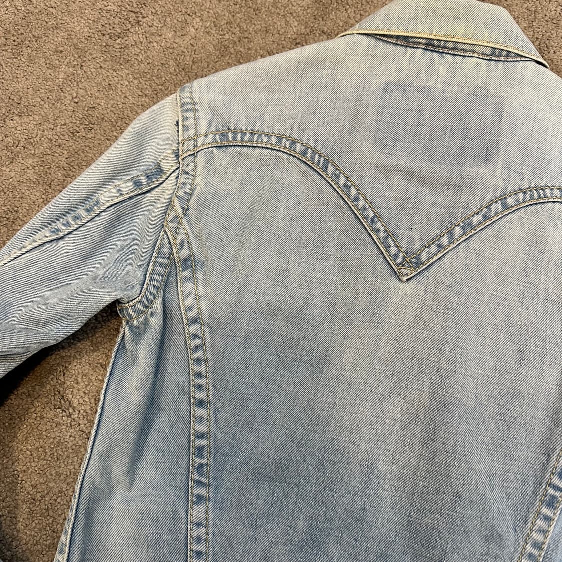 리바이스 워시 데님 크롭 트러커 자켓S 상품이미지5