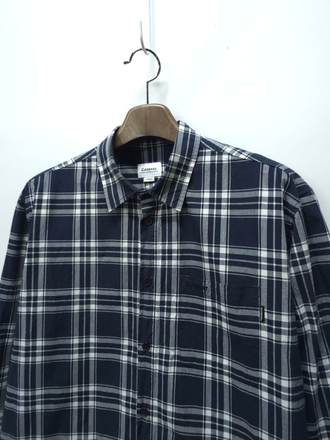 커버낫 포켓로고 체크셔츠 (LARGE) 상품이미지2