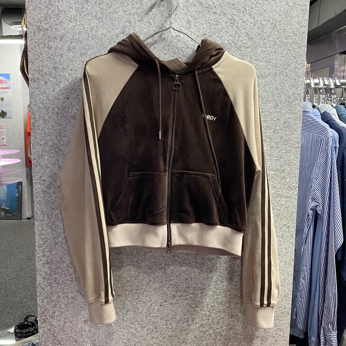 널디 벨벳 투웨이 트랙탑 후드집업 B3958 상품이미지2