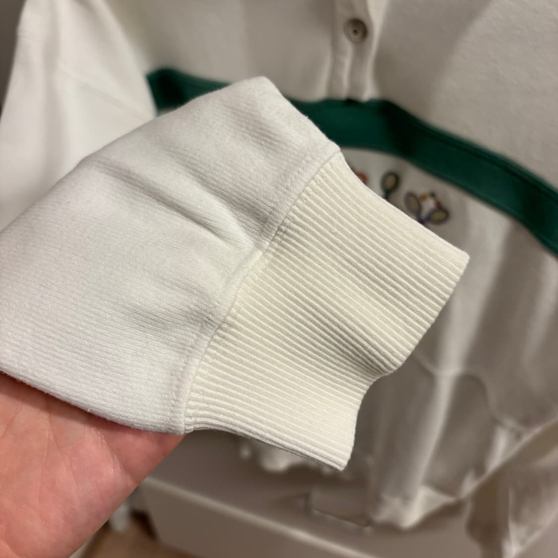 일본 HUITIEME 빈티지 테니스 하프넥 맨투맨 상품이미지4