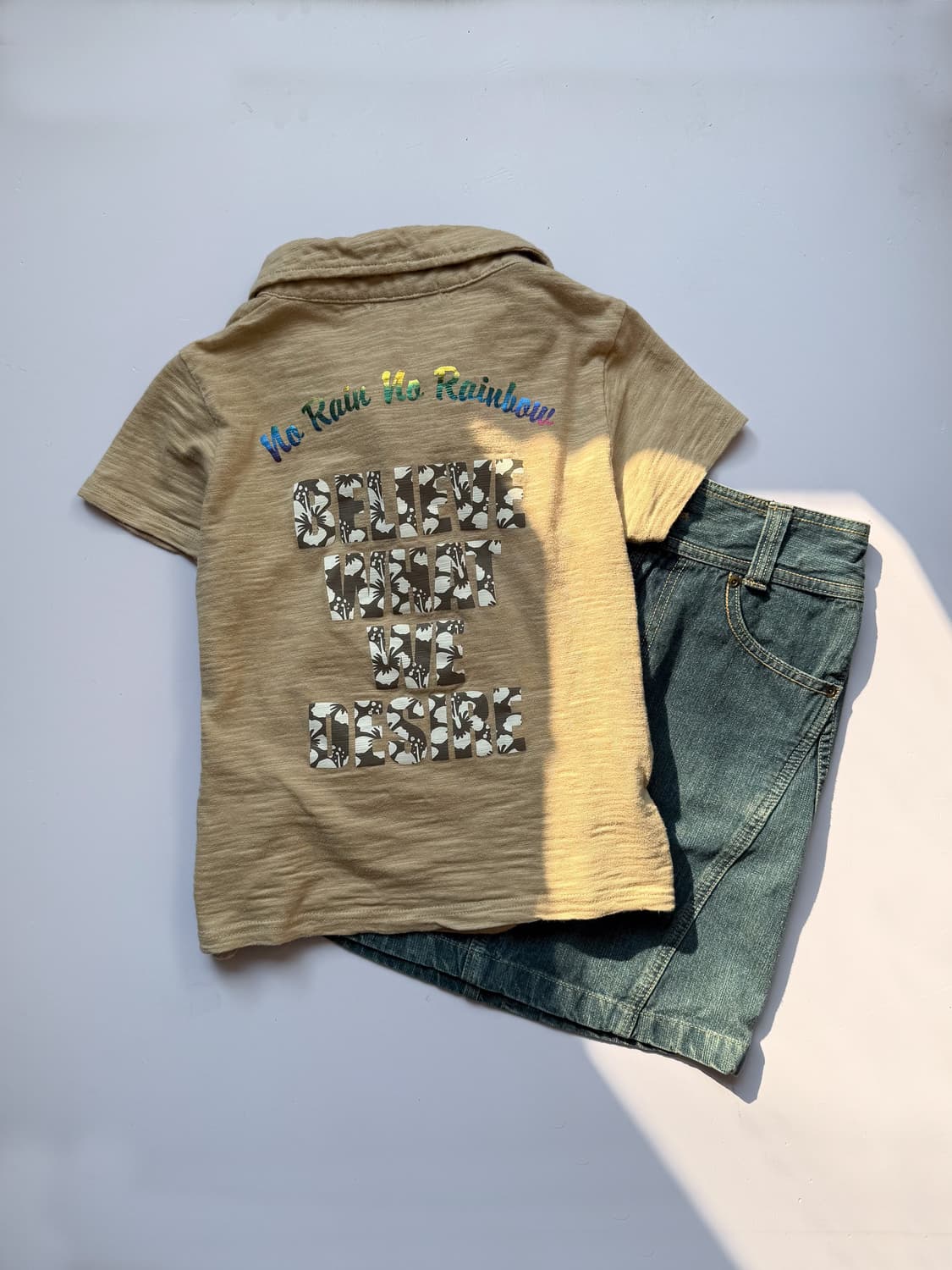 Floral Patch Rainbow Print Shirt 0356 상품이미지6