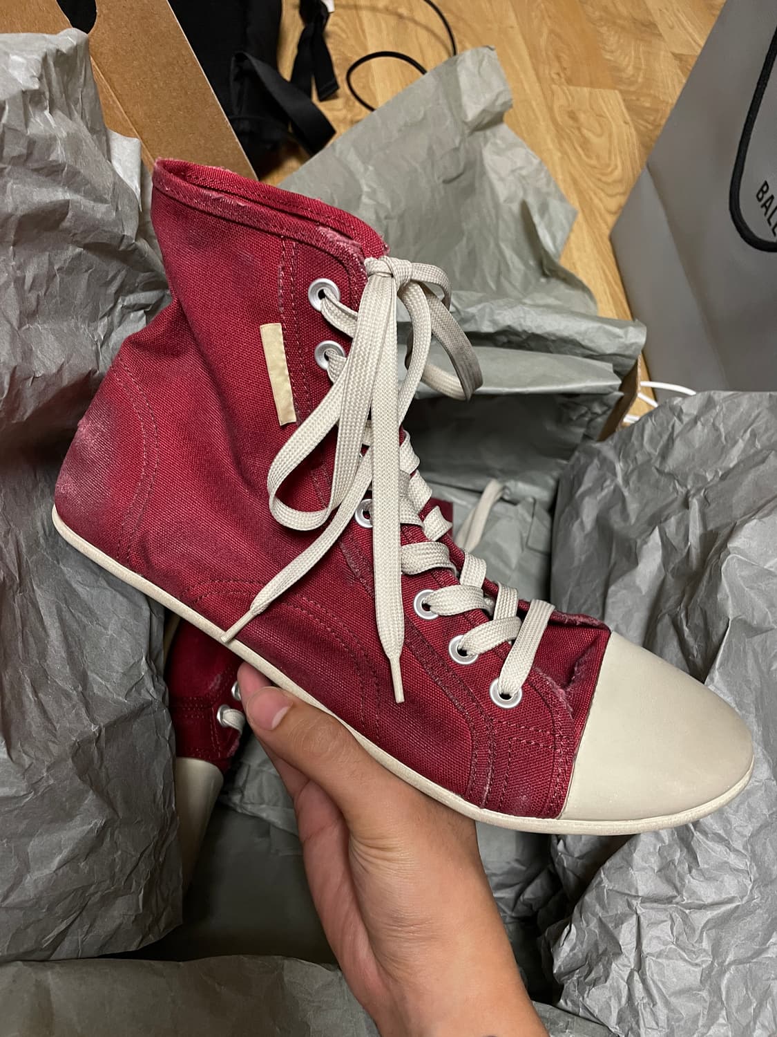 [41] 발렌시아가 울트라 플랫 하이탑 레드 상품이미지7
