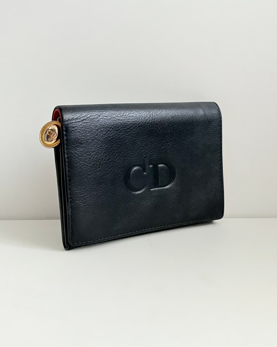Christian Dior 디올 CD 로고 반지갑 - 다크네이비 상품이미지1