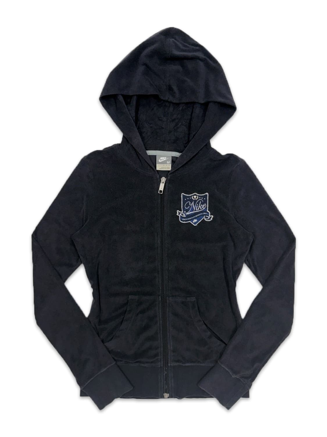 빈티지 NIKE 다크네이비 자수 로고 후드집업 상품이미지2