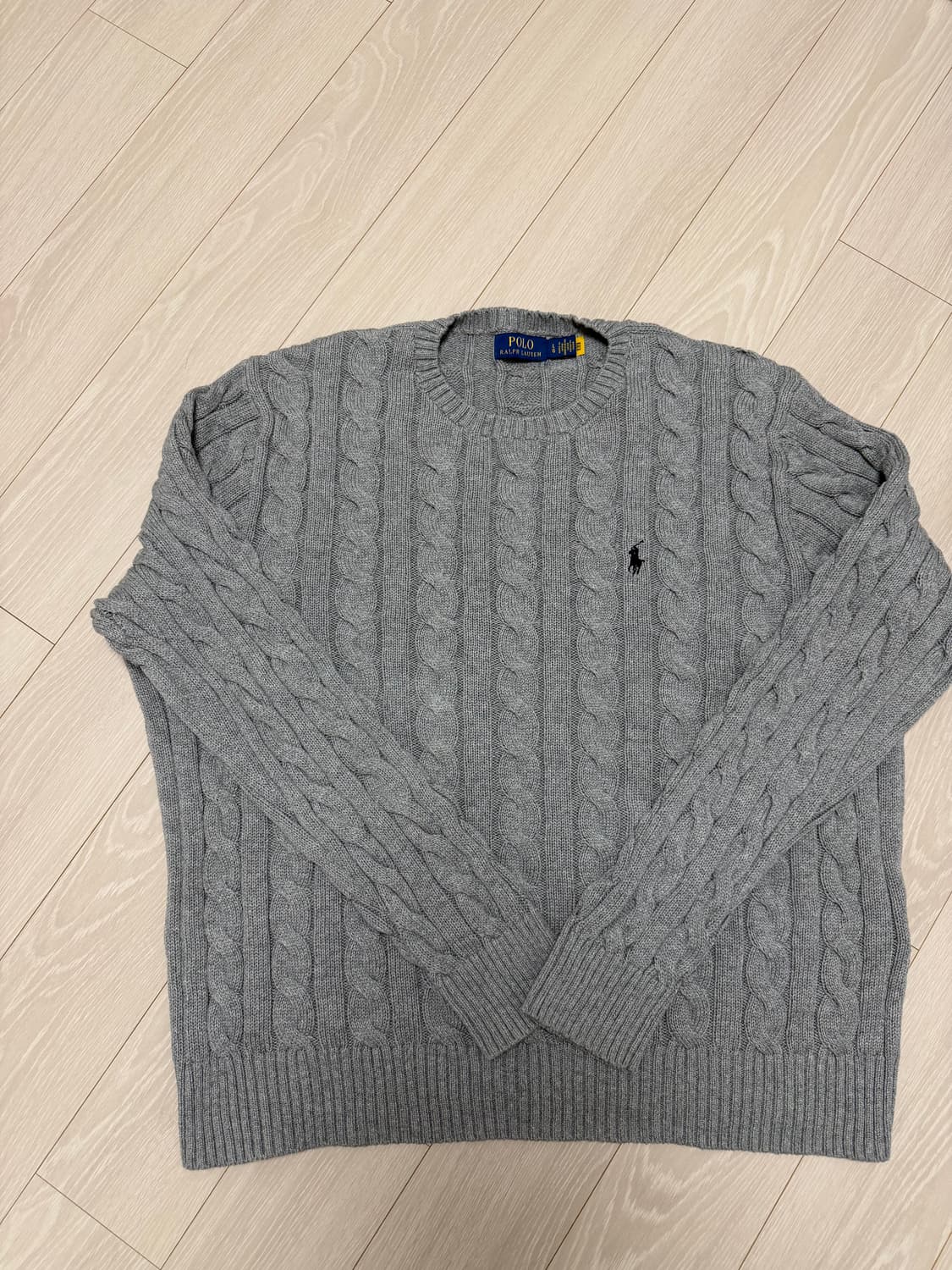 폴로 랄프로렌 케이블 니트 회색, 블랙 일괄 L 상품이미지3