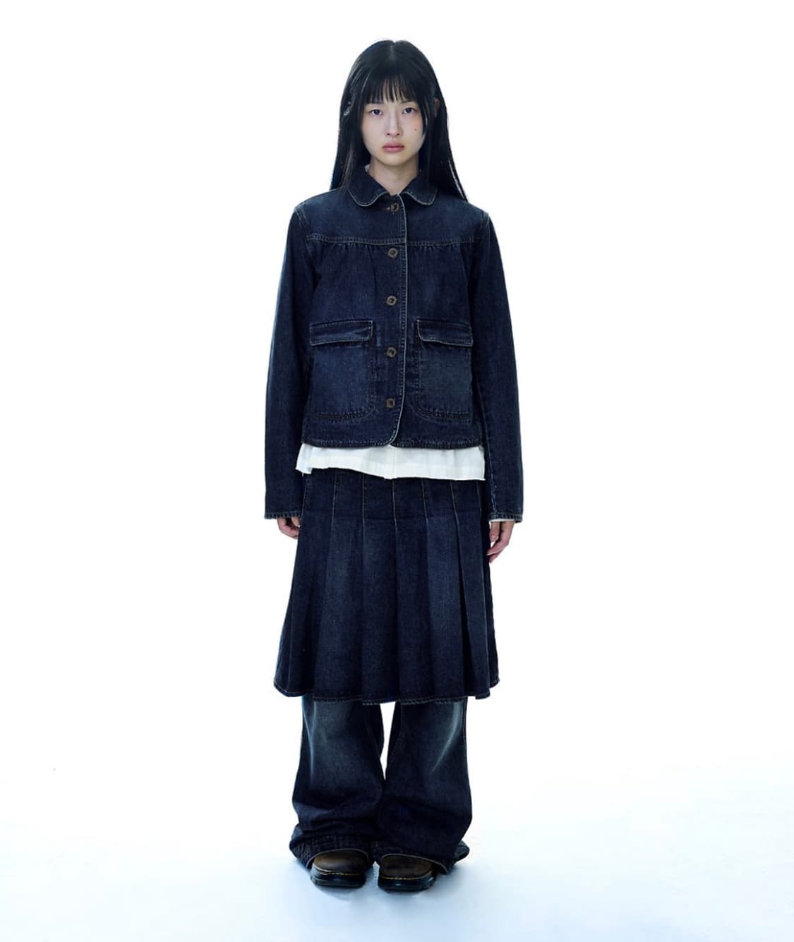 코이세이오 딥데님 셋업(자켓+치마) 2사이즈 상품이미지1