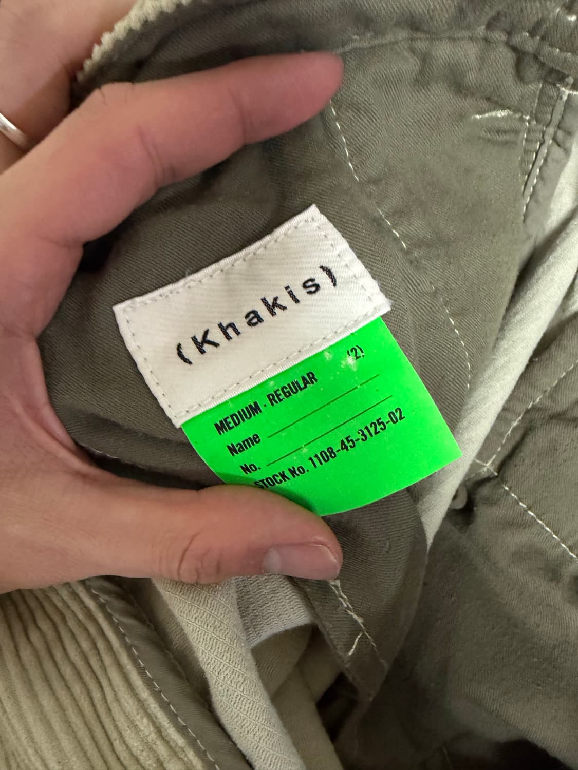 [M]카키스 코듀로이 팬츠 베이지 상품이미지3