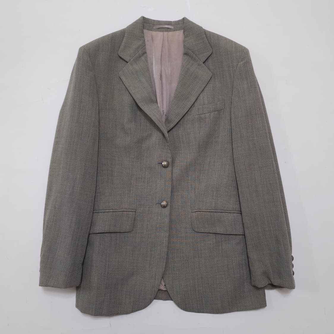 버버리 실버 각인버튼 울 자켓 상품이미지1