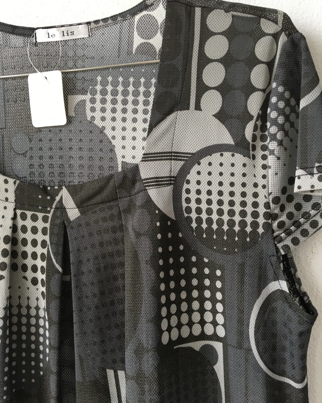 Dot pattern mixed top 상품이미지4