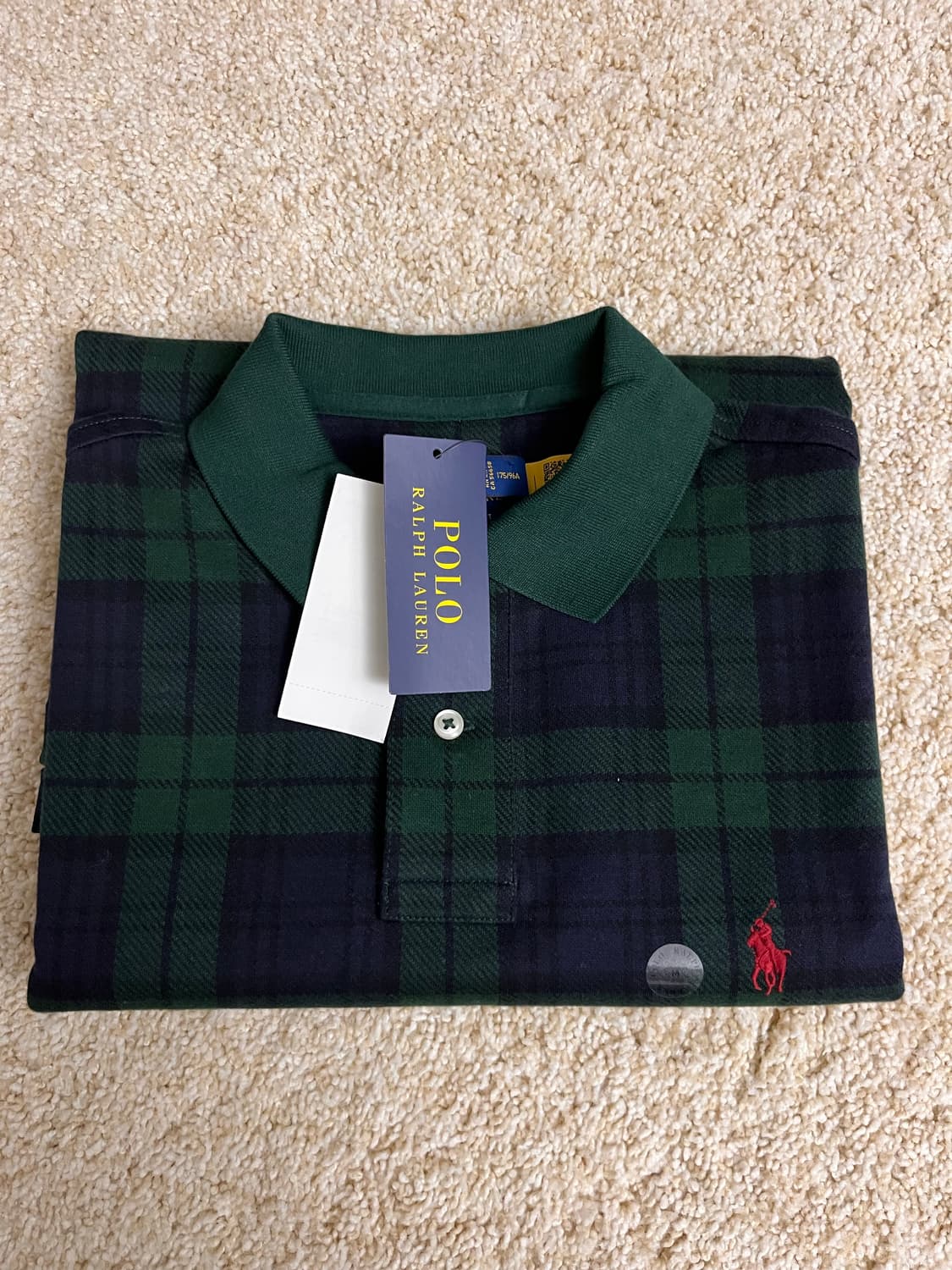 [새상품/미국구입]폴로 랄프로렌 커스텀 슬림핏 블랙와치 메시 폴로 셔츠 상품이미지7