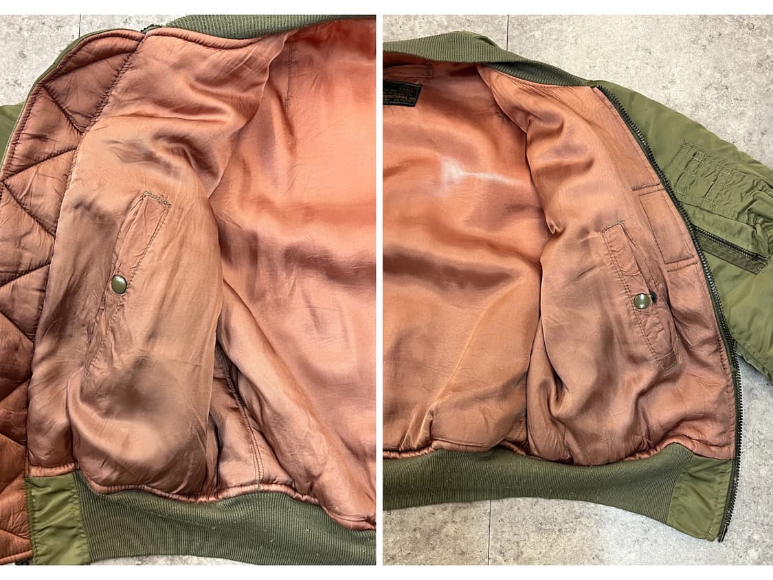 오리지날 90's usa MA1 울파일 항공자켓 S #csz1992 상품이미지6