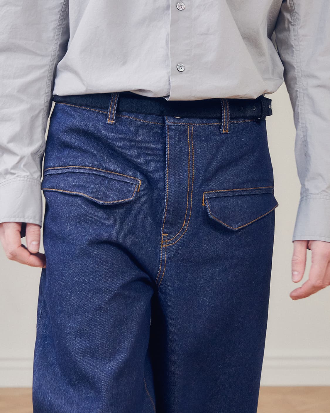 아이엘 커브드팬츠 인디고 상품이미지4