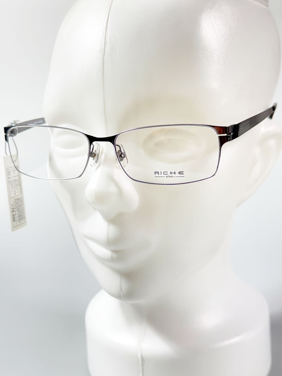 RICHE 다크실버 메탈 슬림 스퀘어 프레임 빈티지 안경 상품이미지8