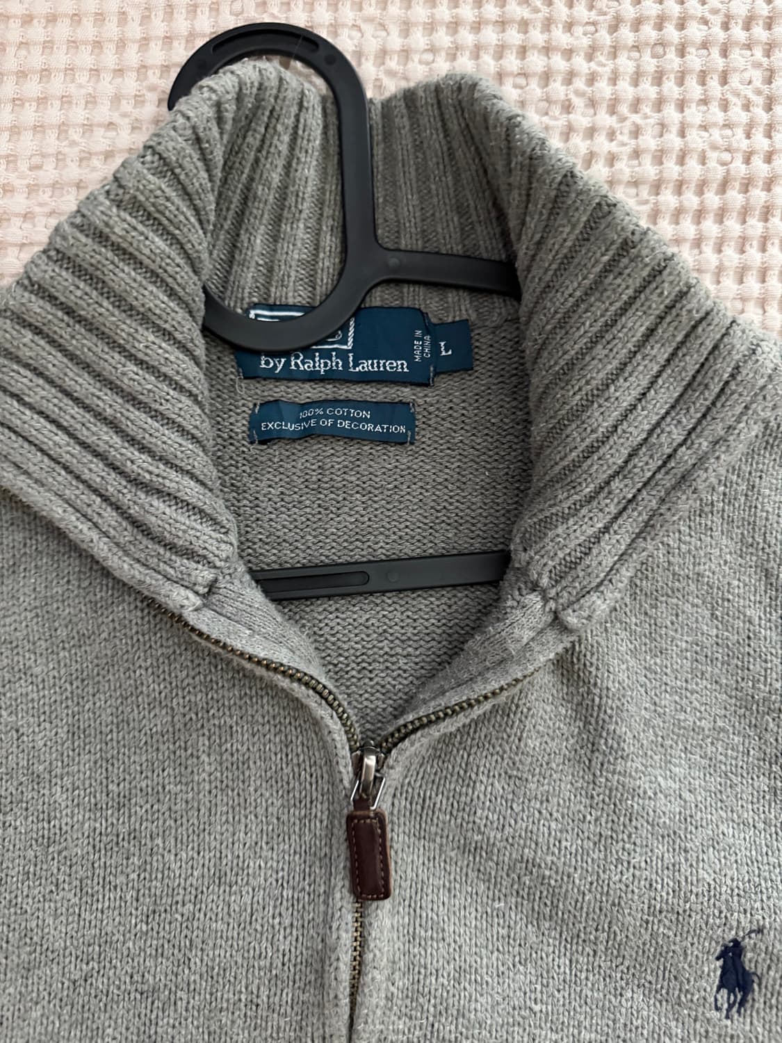 폴로 랄프로렌 니트 집업 회색 상품이미지3