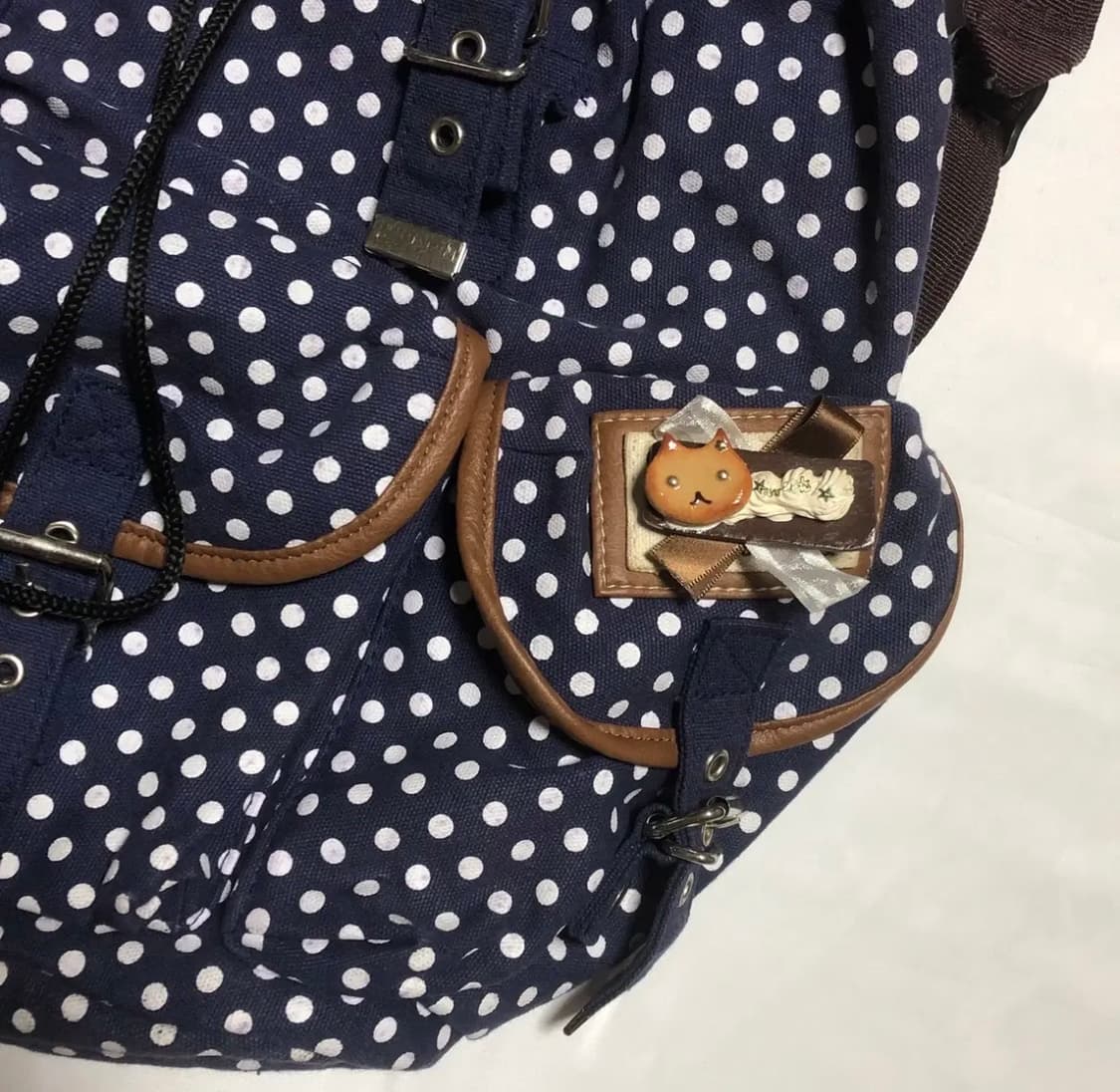 빈티지 도트 쓰리 포켓 백팩 상품이미지3