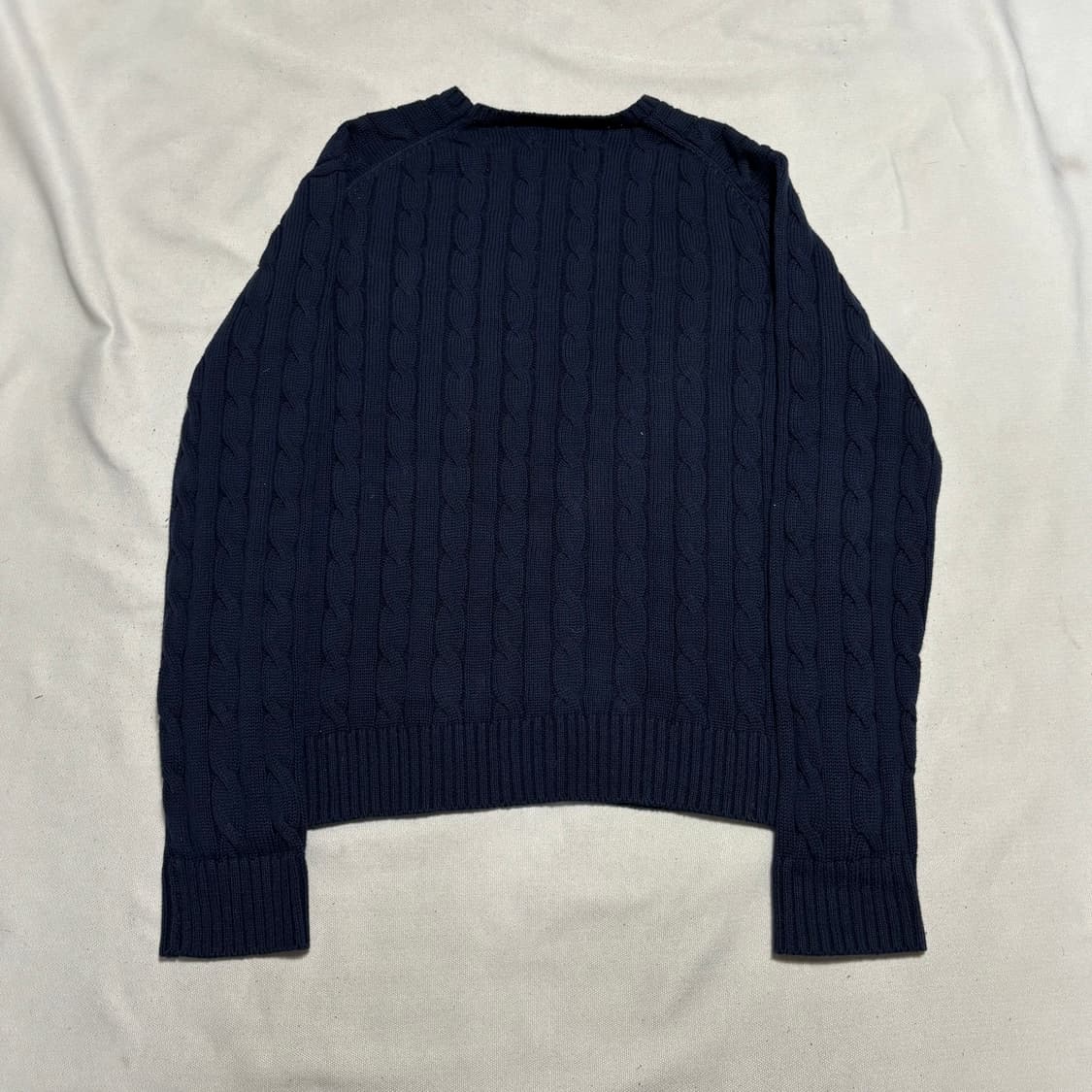 M 폴로랄프로렌 레드 포니 네이비 케이블 니트 상품이미지3