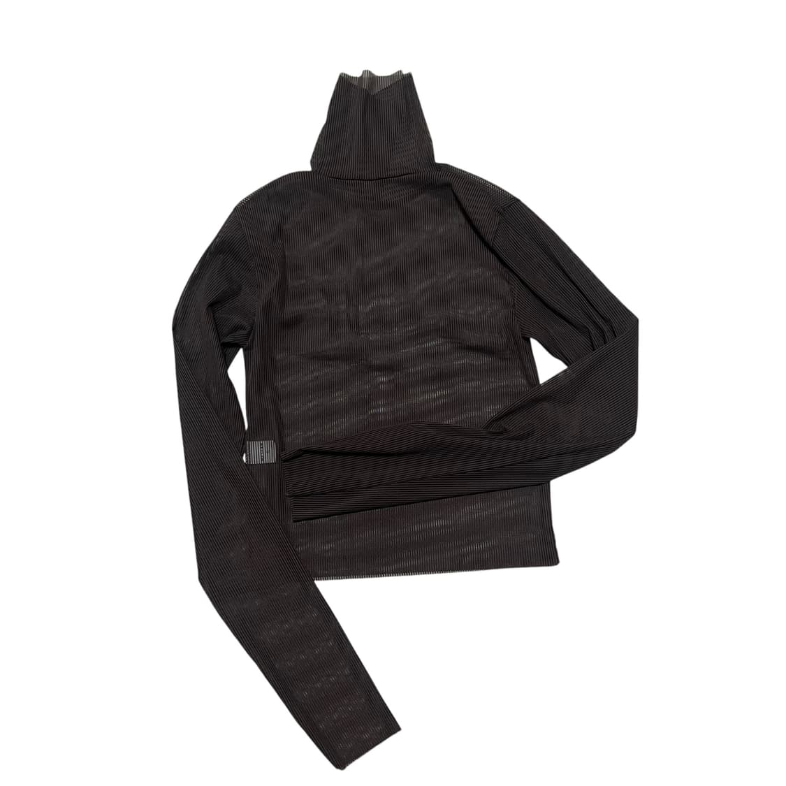 브라운 시스루 목폴라 상품이미지5