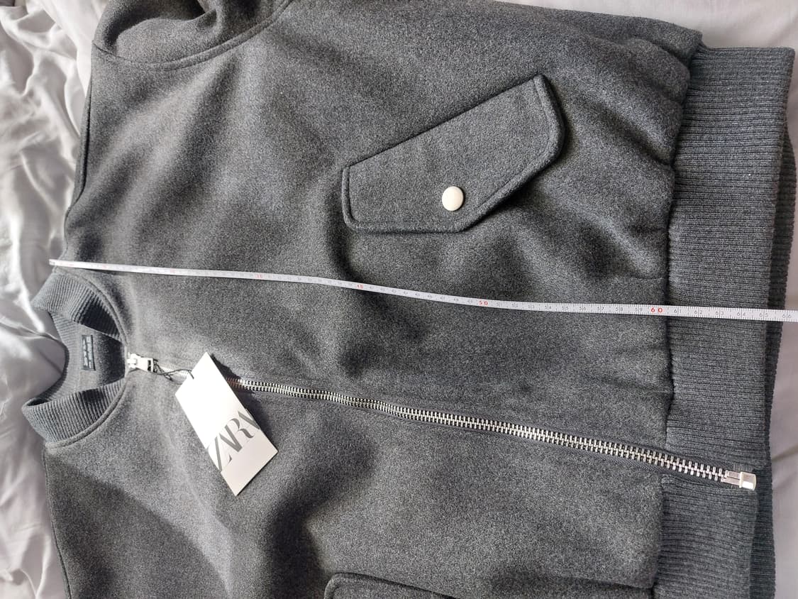 자라 울 봄버 항공자켓 오버핏 M 상품이미지10