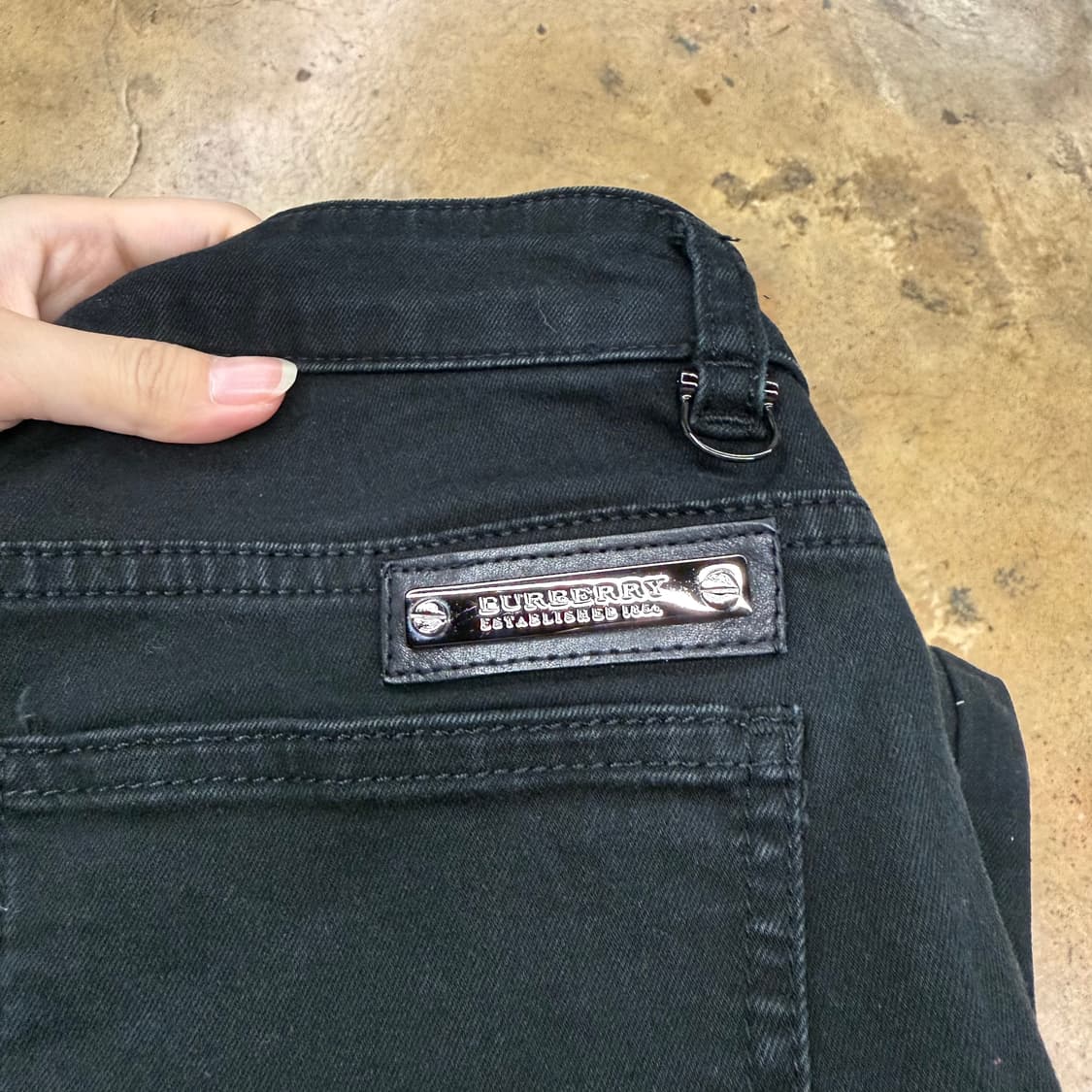 [정품/uk8] 버버리 블랙 면팬츠 b10 상품이미지4