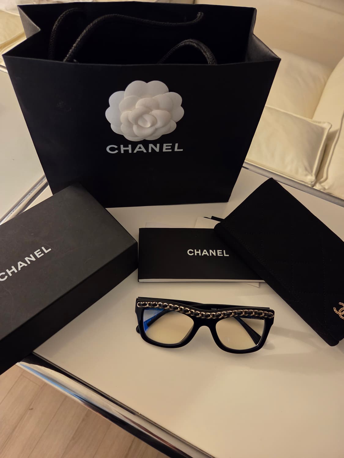 샤넬 금장체인 안경 상품이미지1
