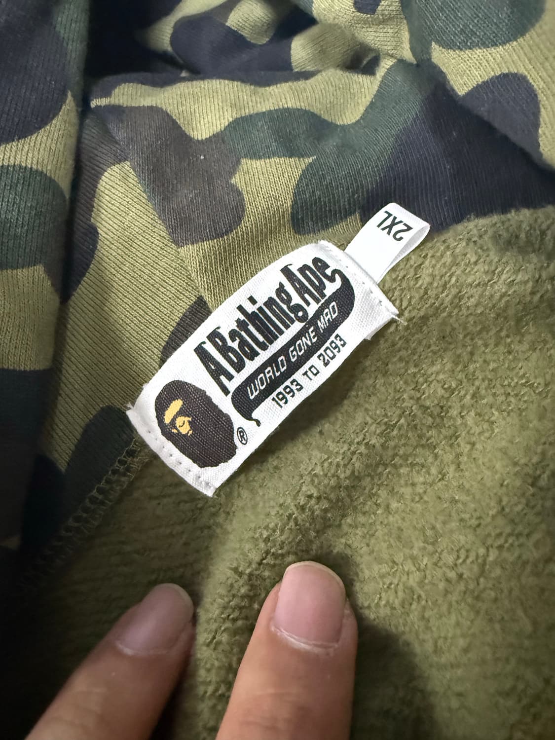 (2xl)베이프 카모 후드집업 녹계 상품이미지5