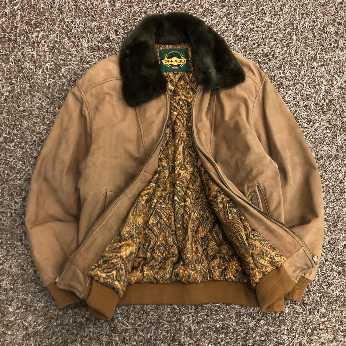 라피도 빈티지 소가죽 스웨이드 가죽 레더 자켓 상품이미지3