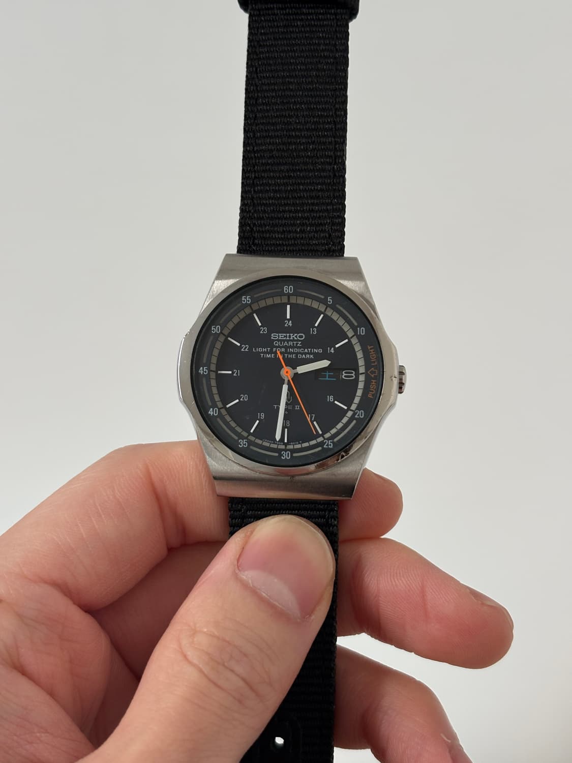 세이코 빈티지 시계 1980년대 Type2 블랙 다이얼 실버 쿼츠 상품이미지2