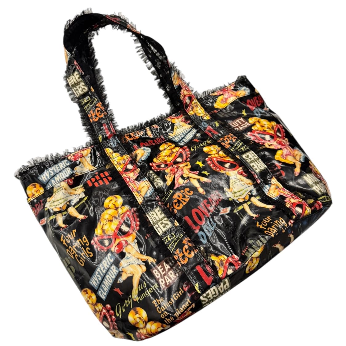 히스테릭글래머 PVC 프릴 레이스 숄더백 블랙 상품이미지5