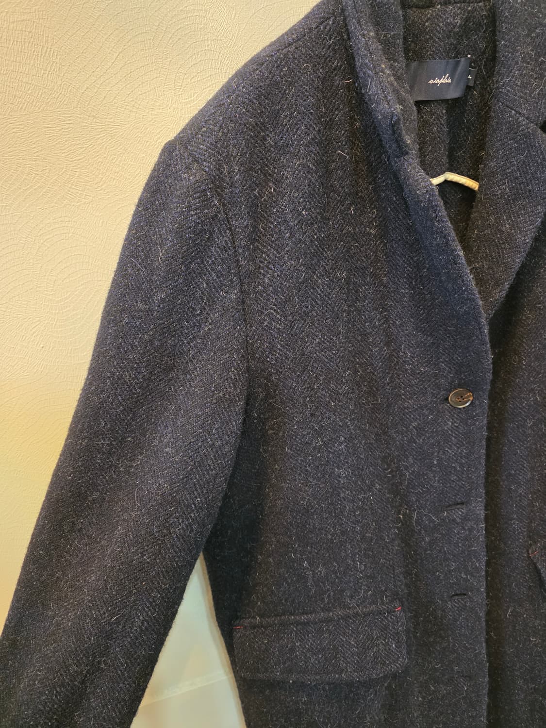 비아 플레인 월리엄 울  코트 네이비 상품이미지2