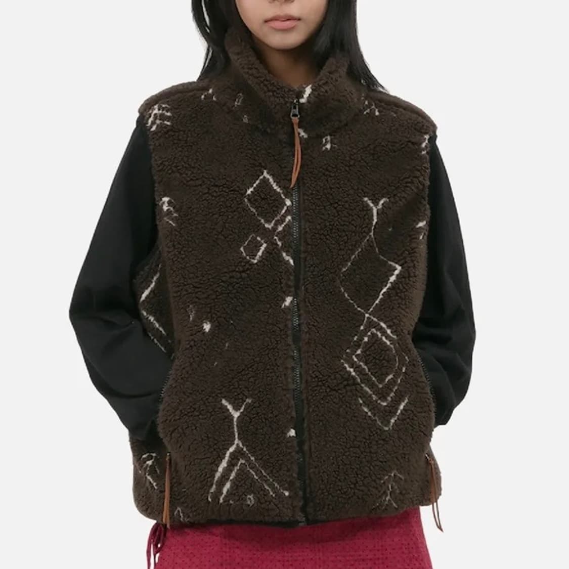 써넥트 집업 베스트 브라운 상품이미지2