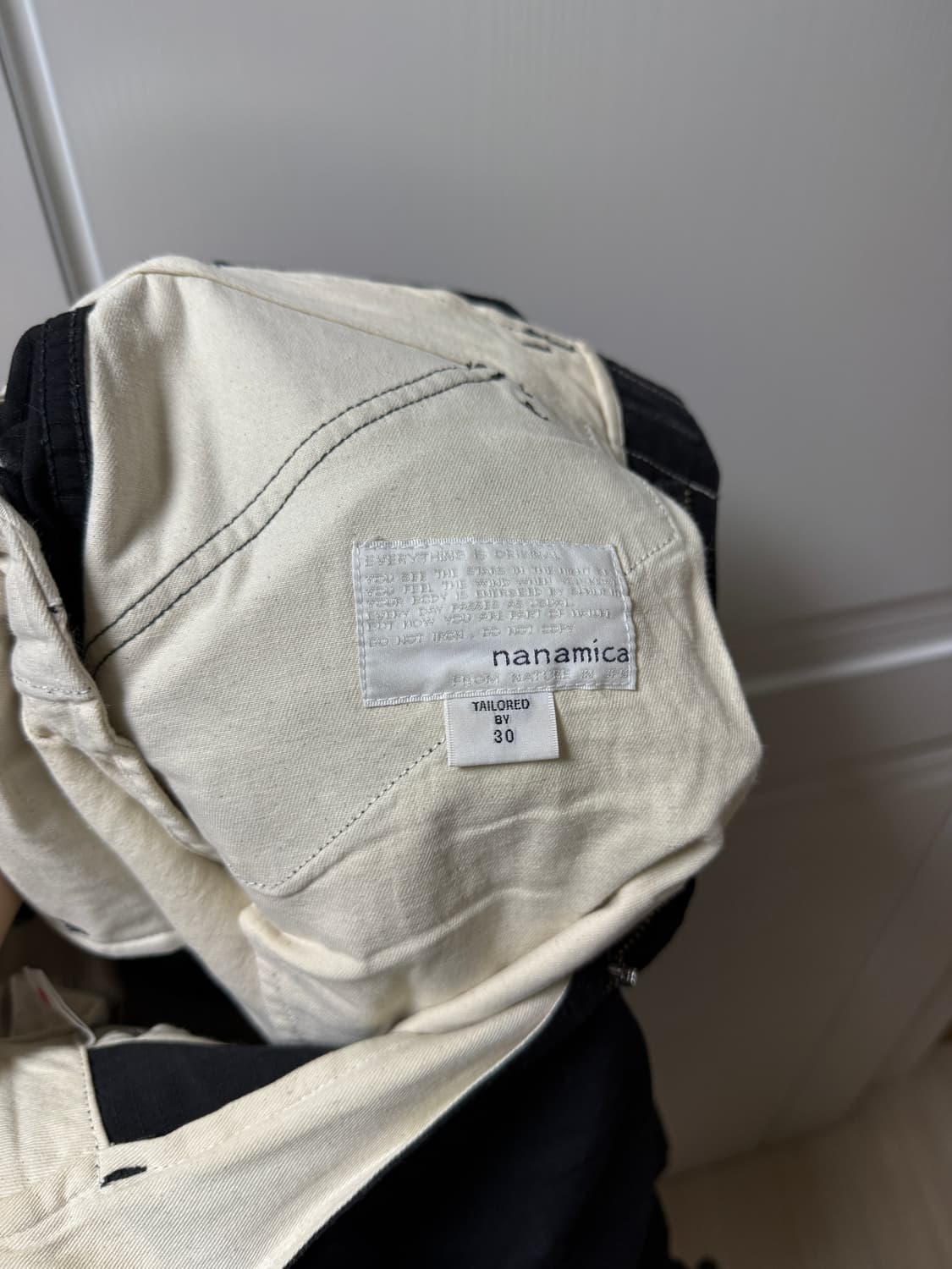 나나미카 립스탑 와이드 카고팬츠 30사이즈 블랙 상품이미지4