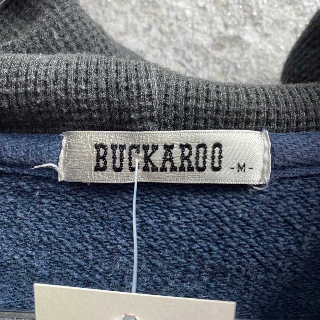 버커루 스펠로고 네이비 후드집업 B3525 상품이미지4