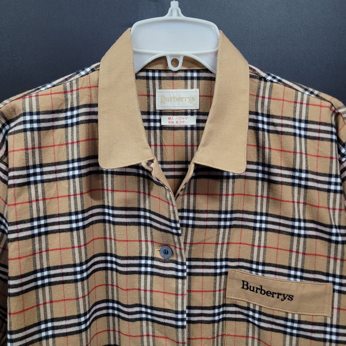 Burberry 버버리 노바체크 포켓 자수로고 빈티지 오버핏 셔츠 상품이미지2