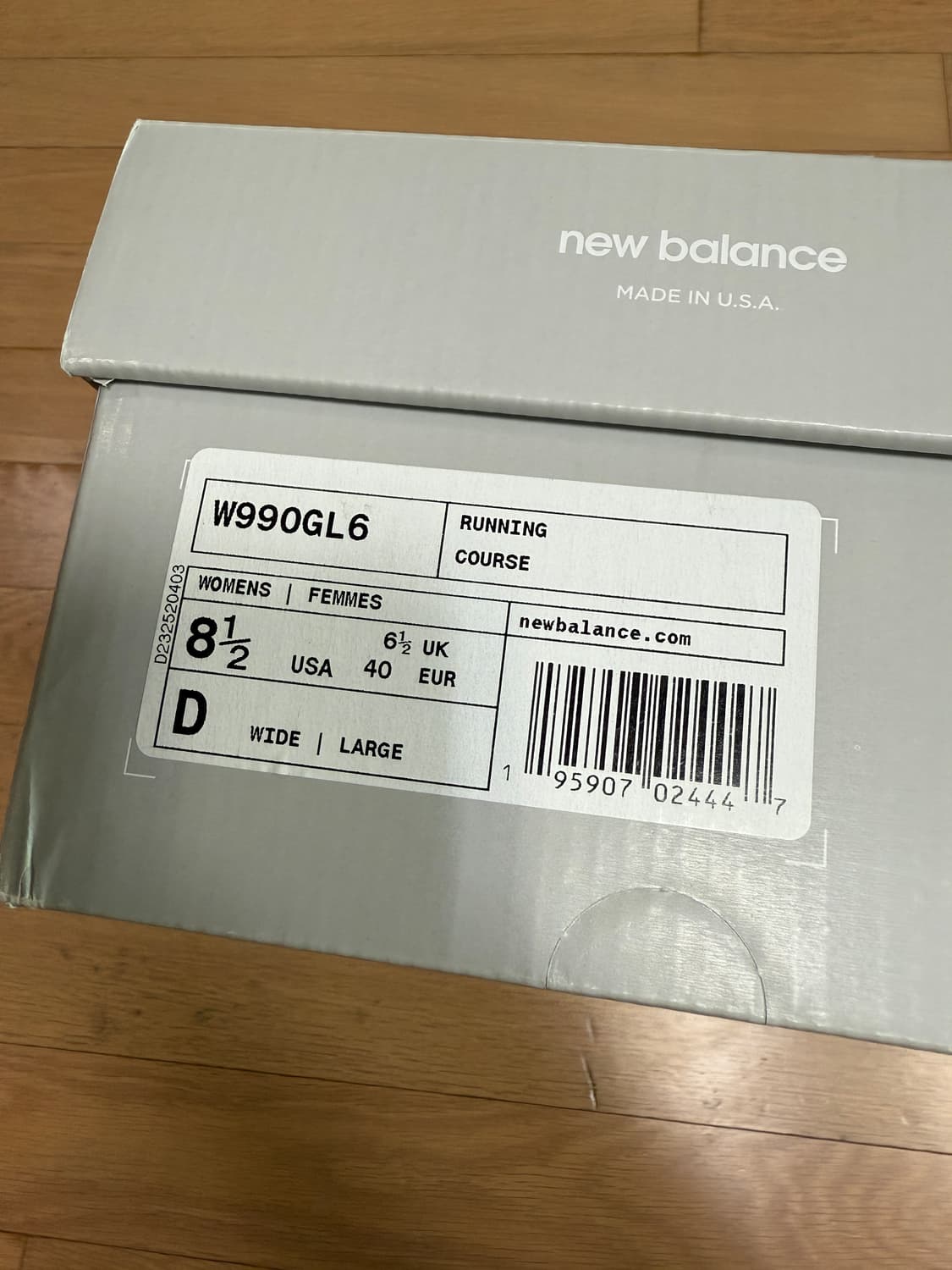 [255] 뉴발란스 우먼스 990 V6 그레이 D 와이드 상품이미지2