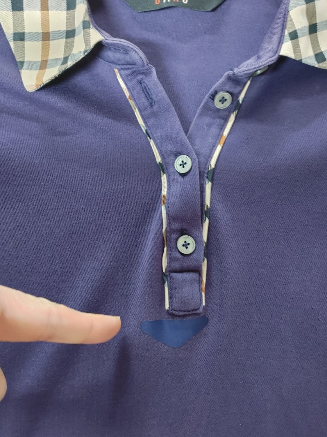 DAKS 닥스 여성 체크배색 긴팔카라티 상품이미지6