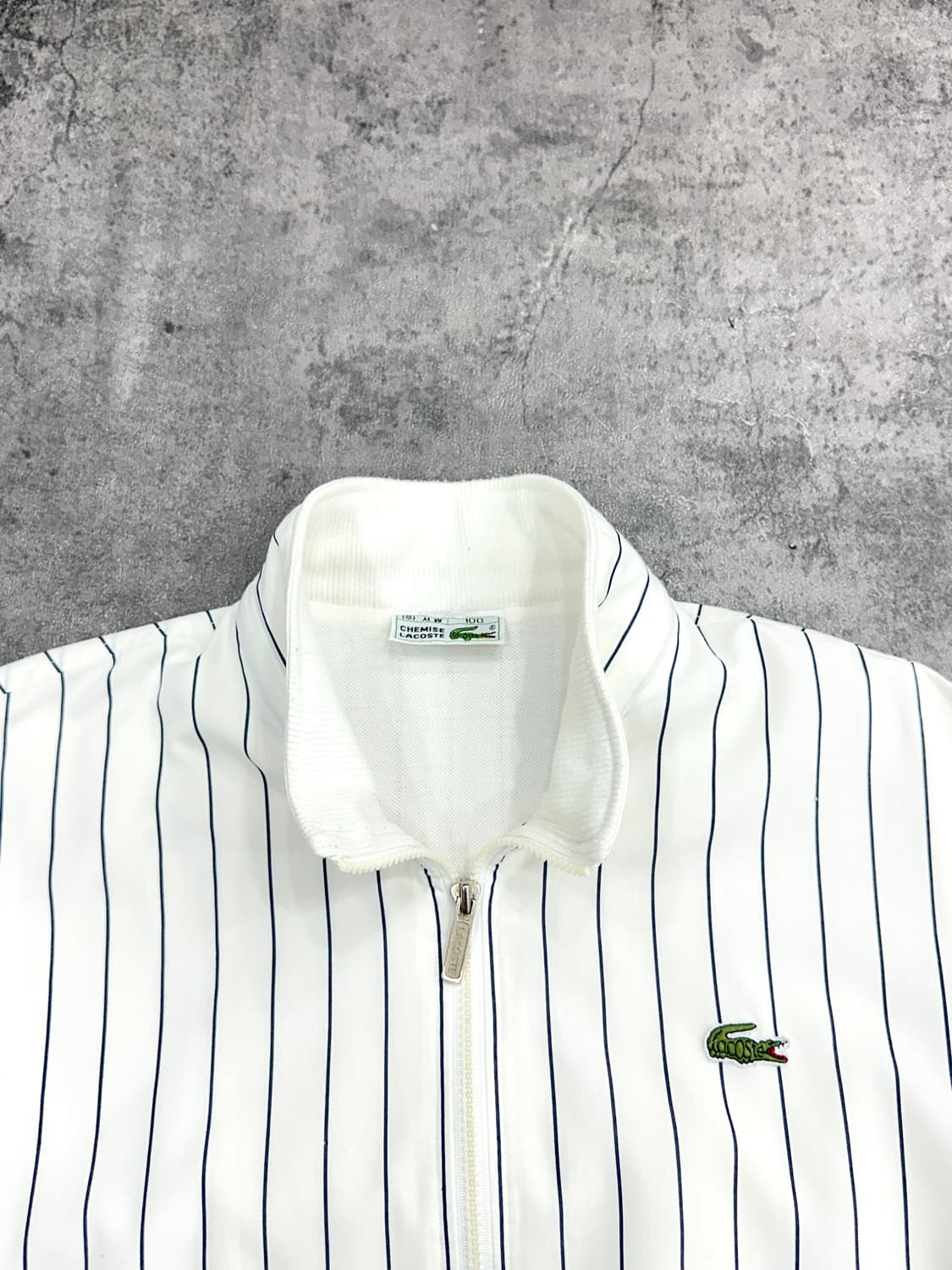 라코스테 스트라이프 올드스쿨 블루종 상품이미지3