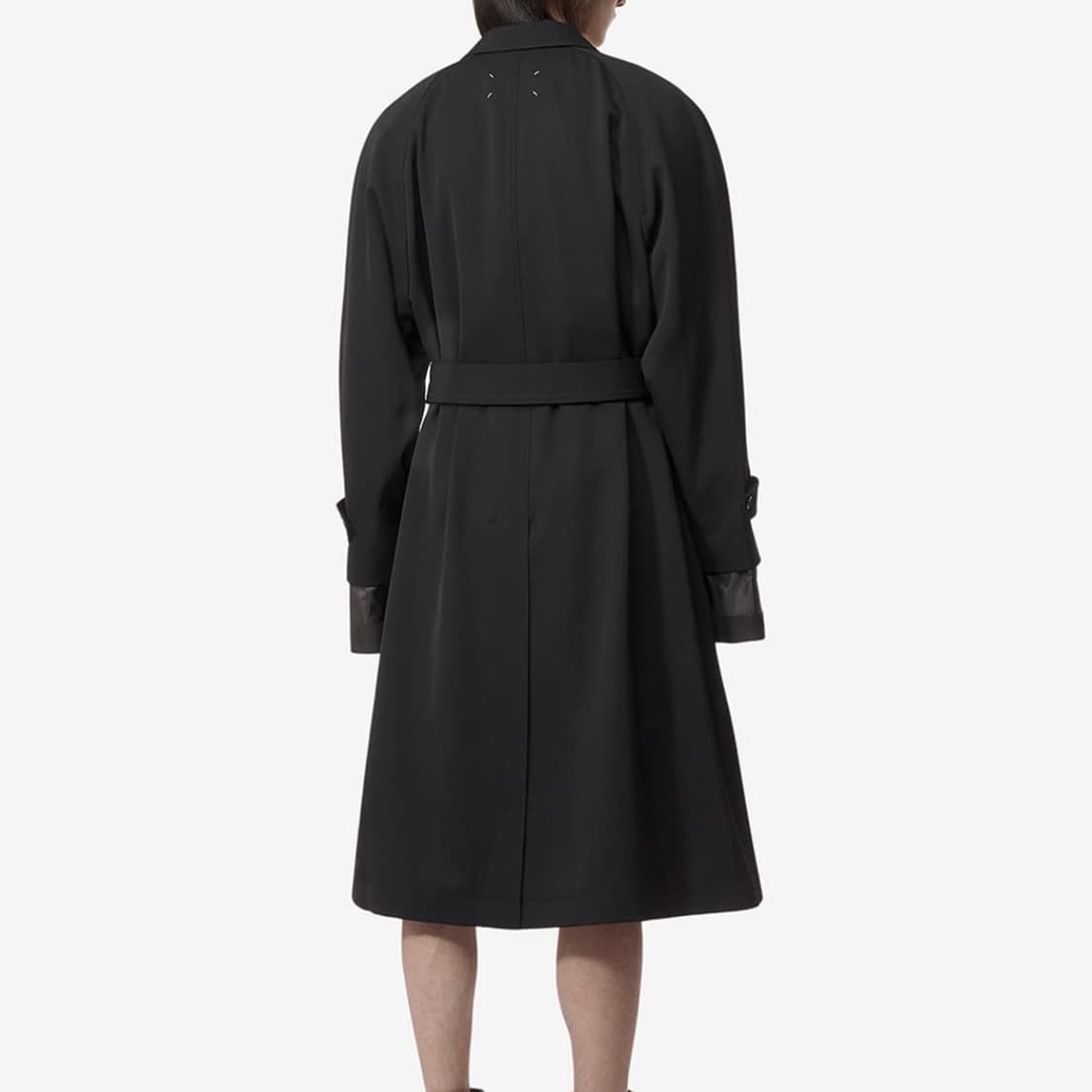 메종 마르지엘라 블랙 울 개버딘 트렌치 코트 52 사이즈 상품이미지9