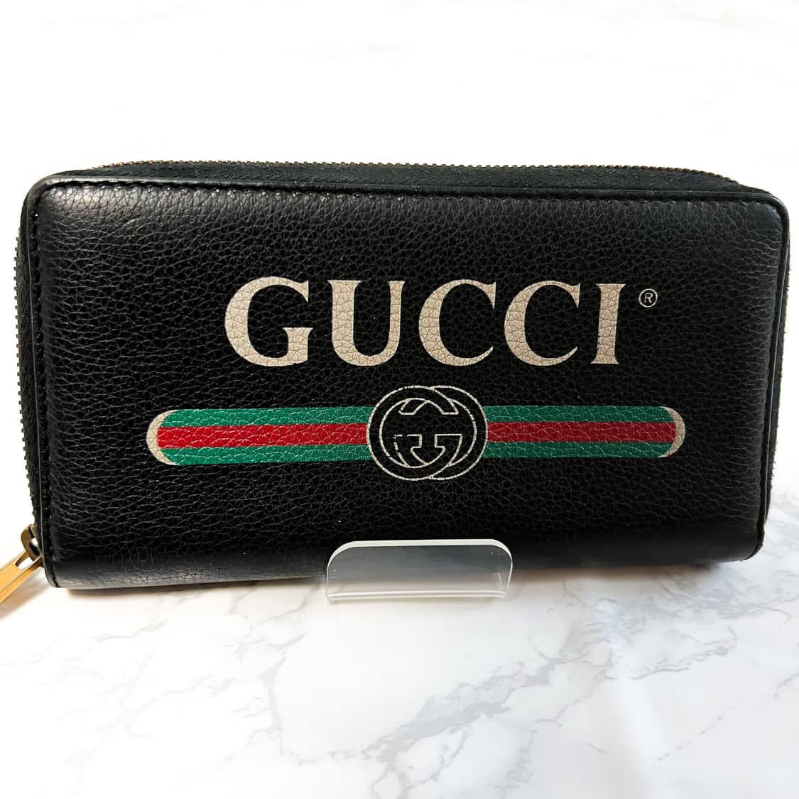 구찌 띠로고 지퍼 장지갑 상품이미지3