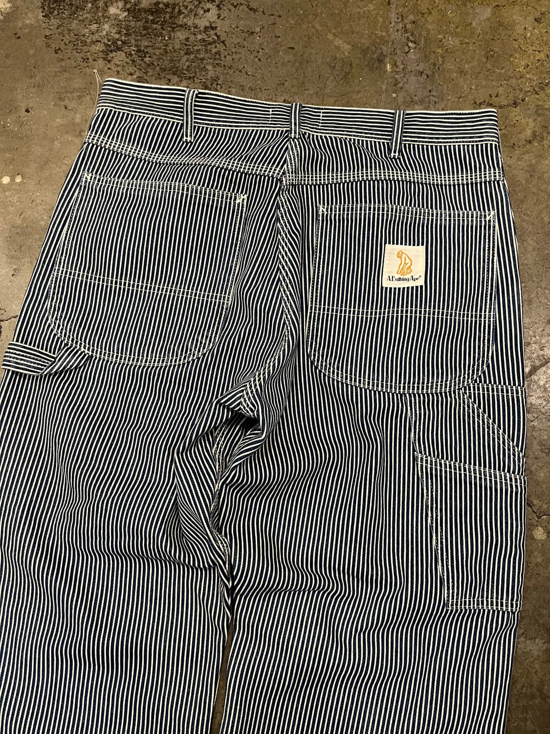 Bape Carpenter Stipe Denim Pants ⭐️Rare 상품이미지4