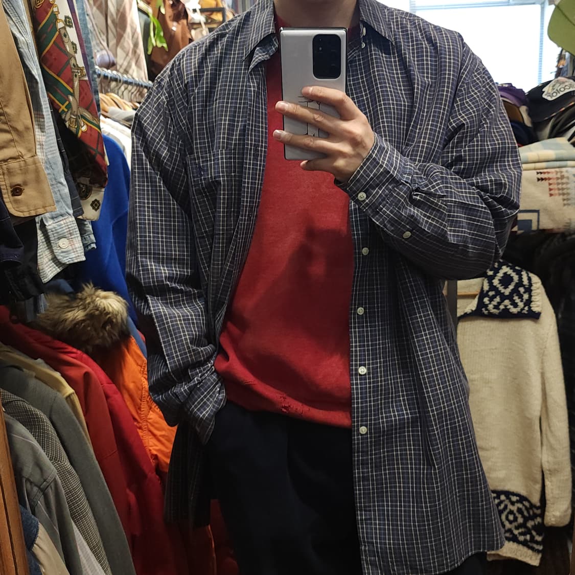 90s 폴로 랄프로렌 체크셔츠 빅사이즈 포켓셔츠 xl 상품이미지9