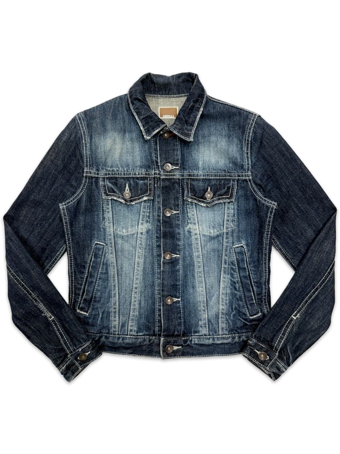 빈티지 라인 데님 자켓 상품이미지1