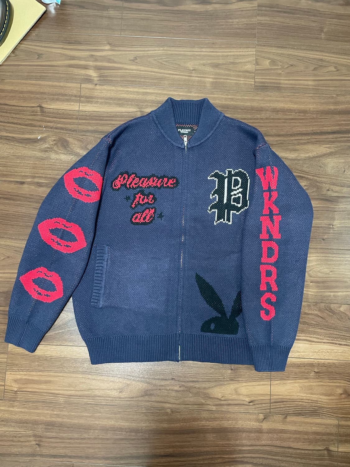 위캔더스 WKNDRA 니트 집업 상품이미지1