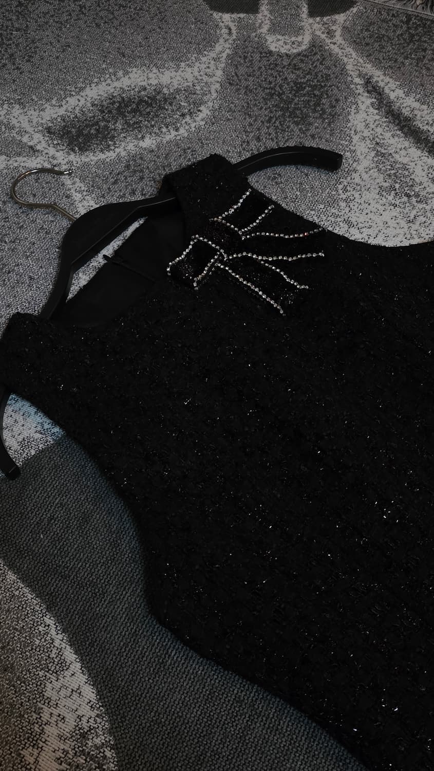 Sincethen 신스덴 슬리브리스 트위드 미니 원피스 상품이미지3