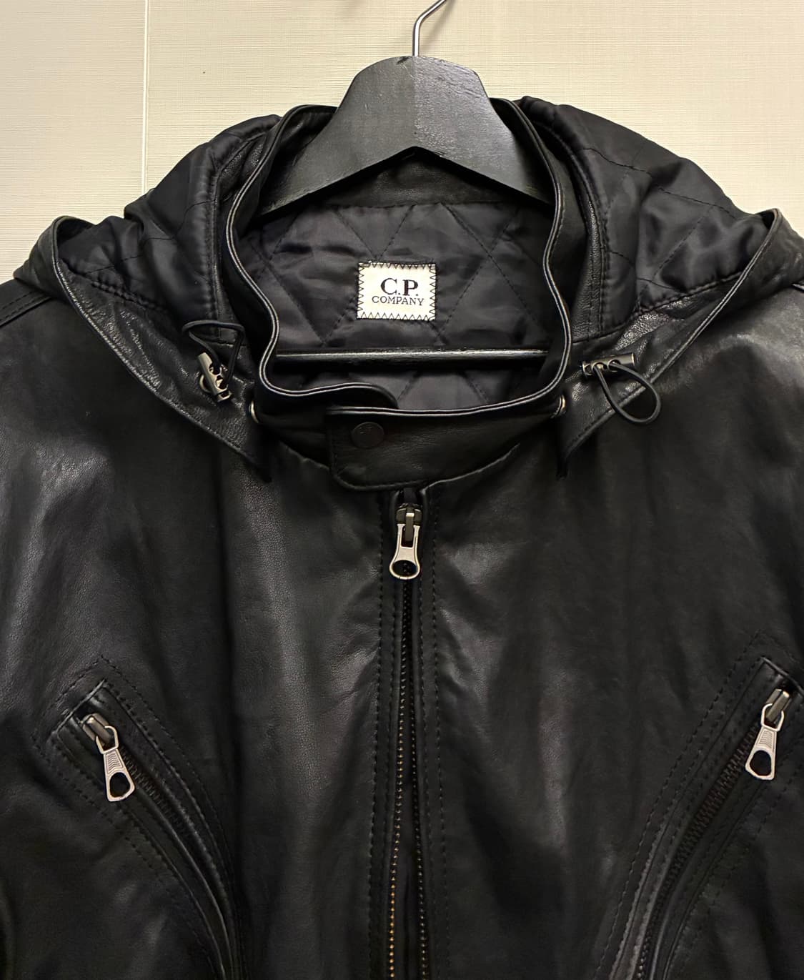 (L/100)C.P 컴퍼니 쉽스킨 양가죽 싱글 레더 고글자켓 상품이미지4